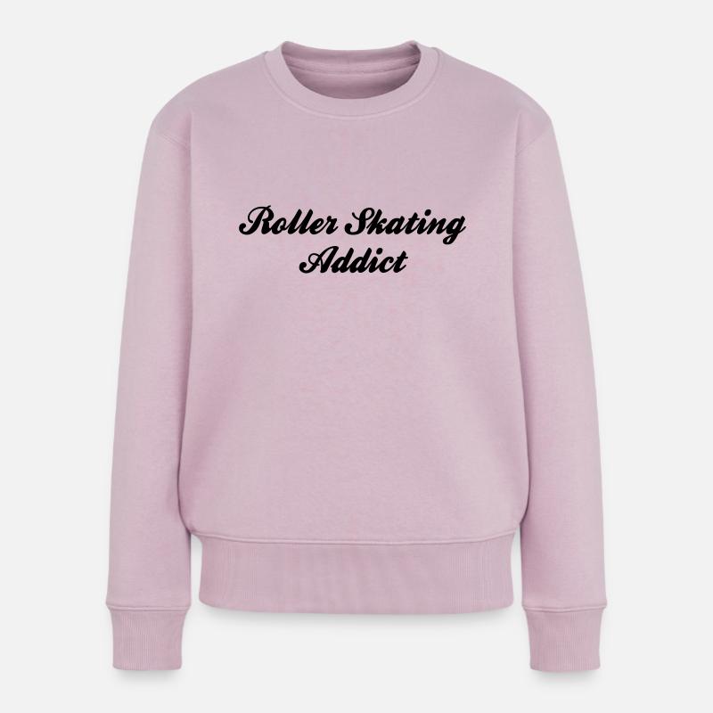 roller skating addict - Pull Premium bio Femme - rose poudré