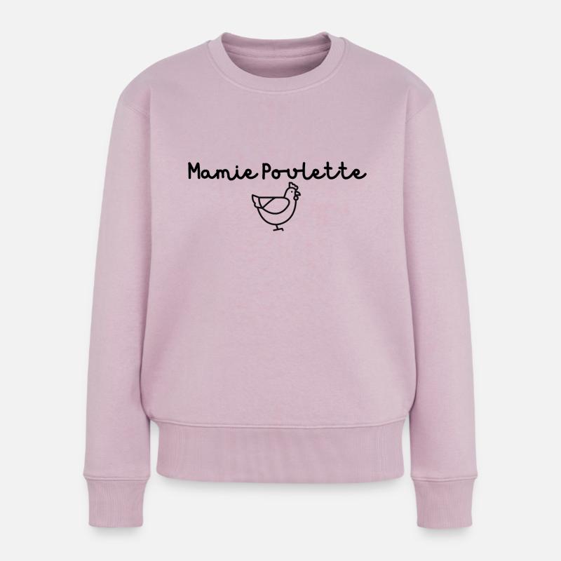 Mamie Poulette - Pull Premium bio Femme - rose poudré