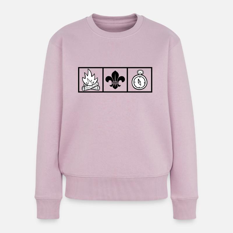 Pfadfinder / Pfadfinder - Frauen Premium Bio Pullover - Altrosa