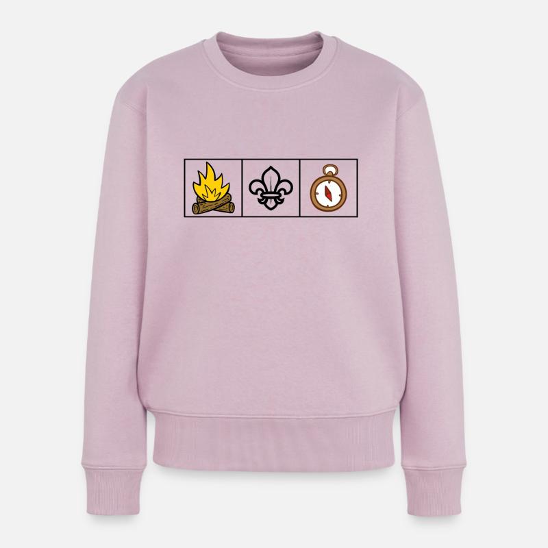 Scout / Scoutisme - Pull Premium bio Femme - rose poudré