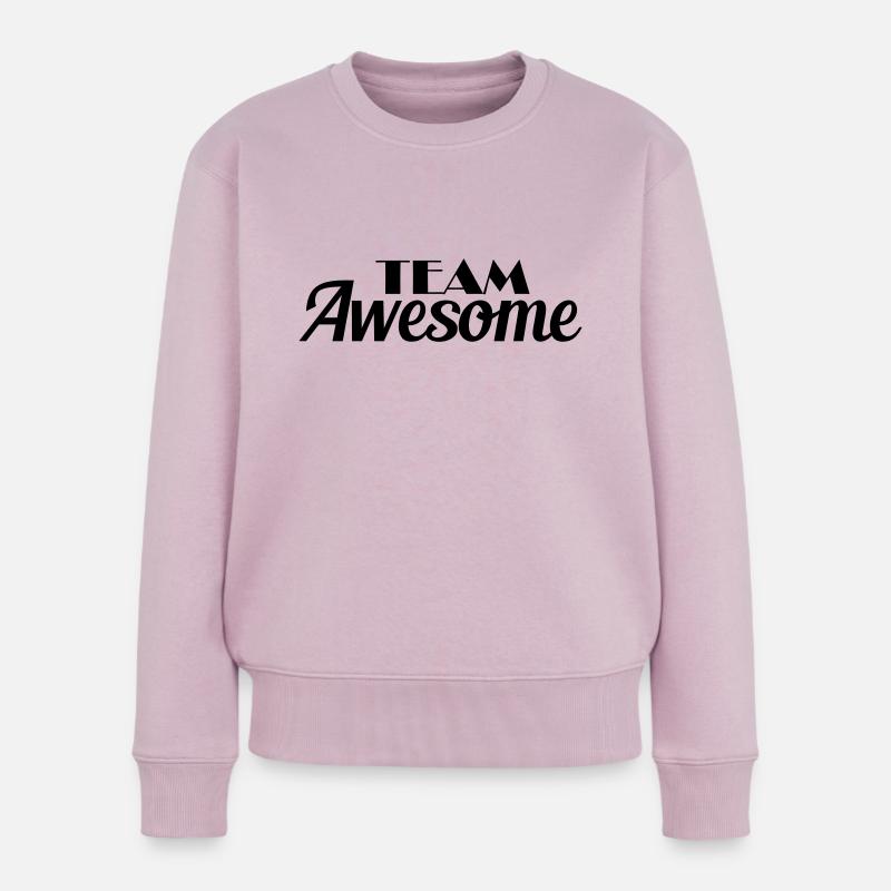 Team Awesome - Pull Premium bio Femme - rose poudré