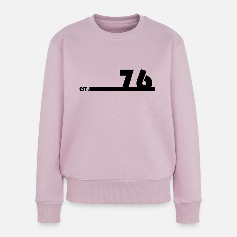 76_Black_Bauhaus93 - Frauen Premium Bio Pullover - Altrosa