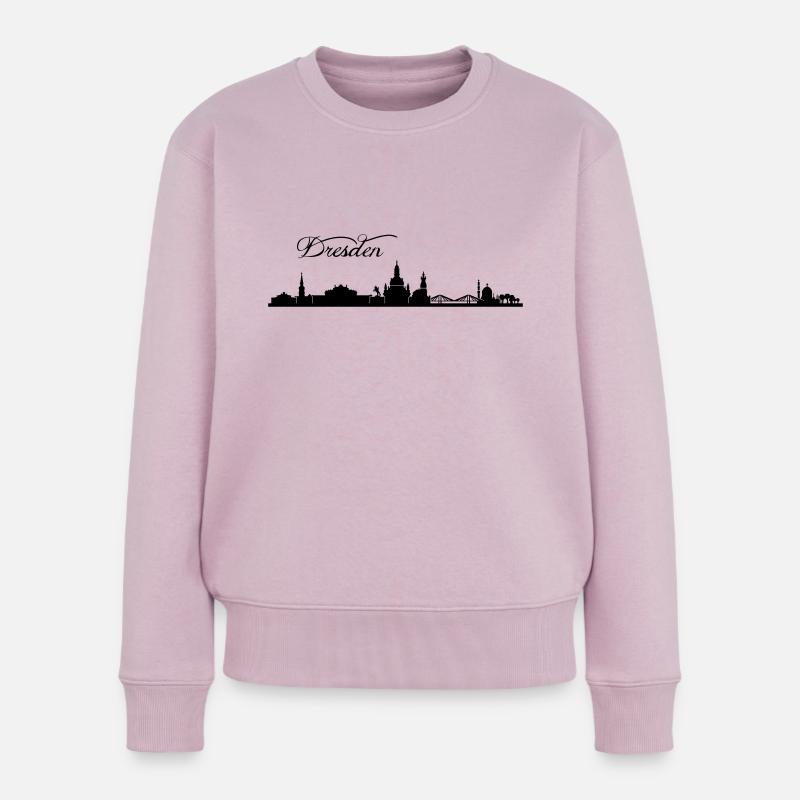 Dresdener Skyline - Frauen Premium Bio Pullover - Altrosa
