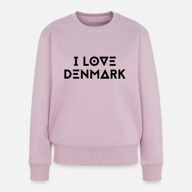 I LOVE DENMARK - Frauen Premium Bio Pullover - Altrosa