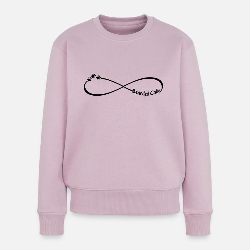 bearded collie Infinity Unendlichkeitssymbol Hunde - Frauen Premium Bio Pullover - Altrosa