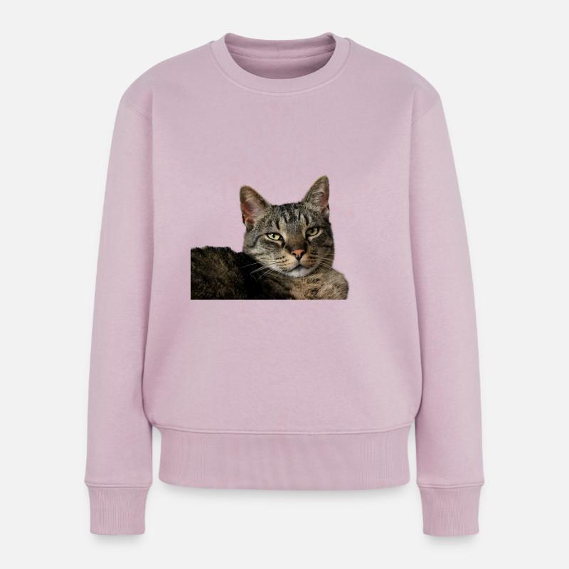 Katze Kätzchen - Frauen Premium Bio Pullover - Altrosa