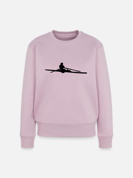 Rudern skiff - Frauen Premium Bio Pullover - Altrosa