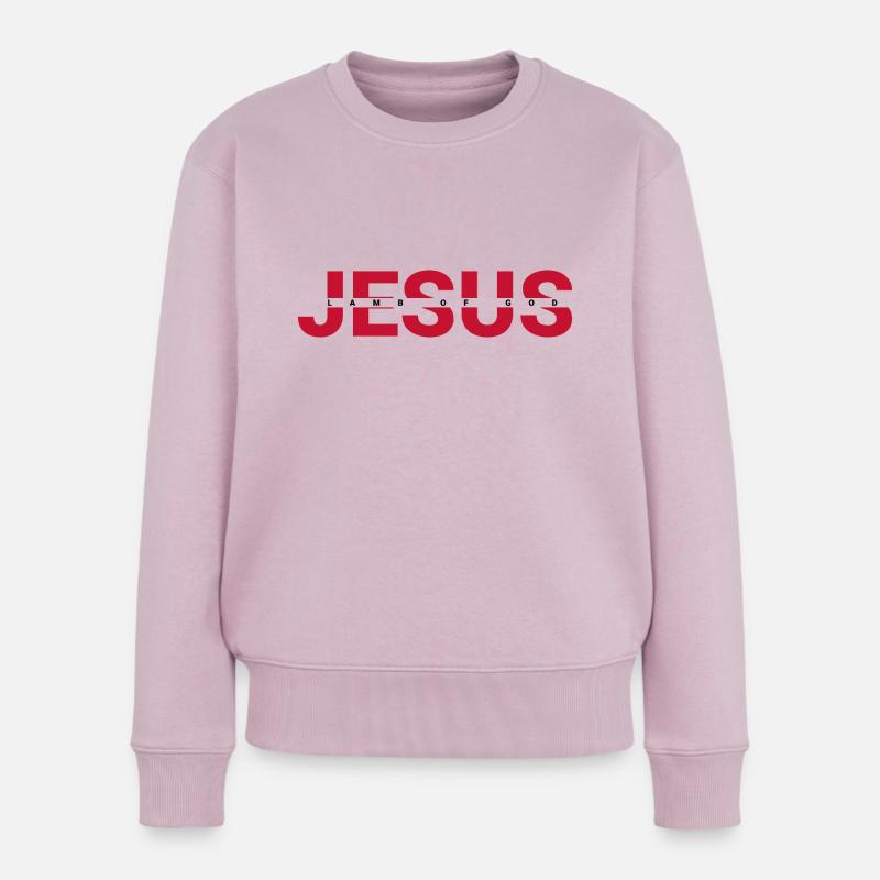 Jesus - Pull Premium bio Femme - rose poudré