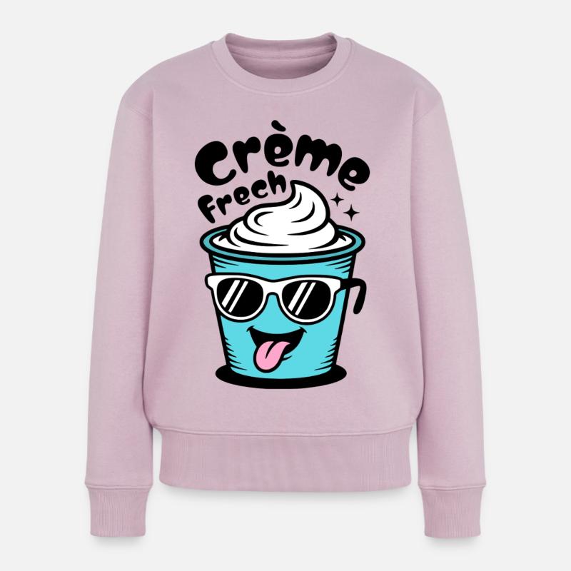 Crème Frech - Frauen Premium Bio Pullover - Altrosa