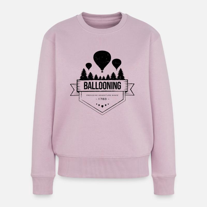 Ballonfahren-Abzeichen - Frauen Premium Bio Pullover - Altrosa