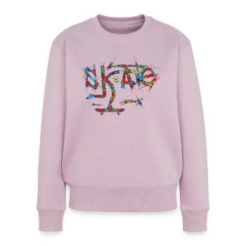 Schlittschuh - Frauen Premium Bio Pullover - Altrosa - Vorne - Julia (174cm)