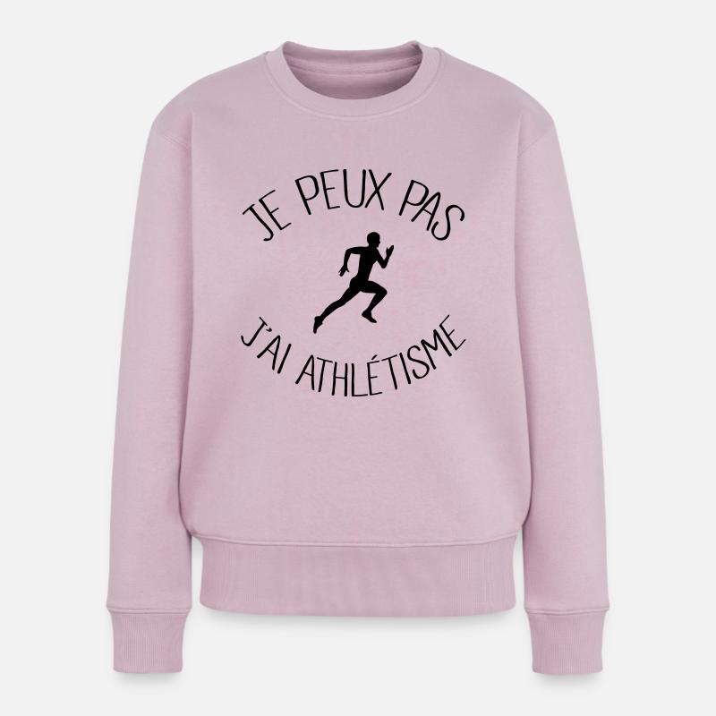 Je peux pas j'ai Athlétisme - Pull Premium bio Femme - rose poudré