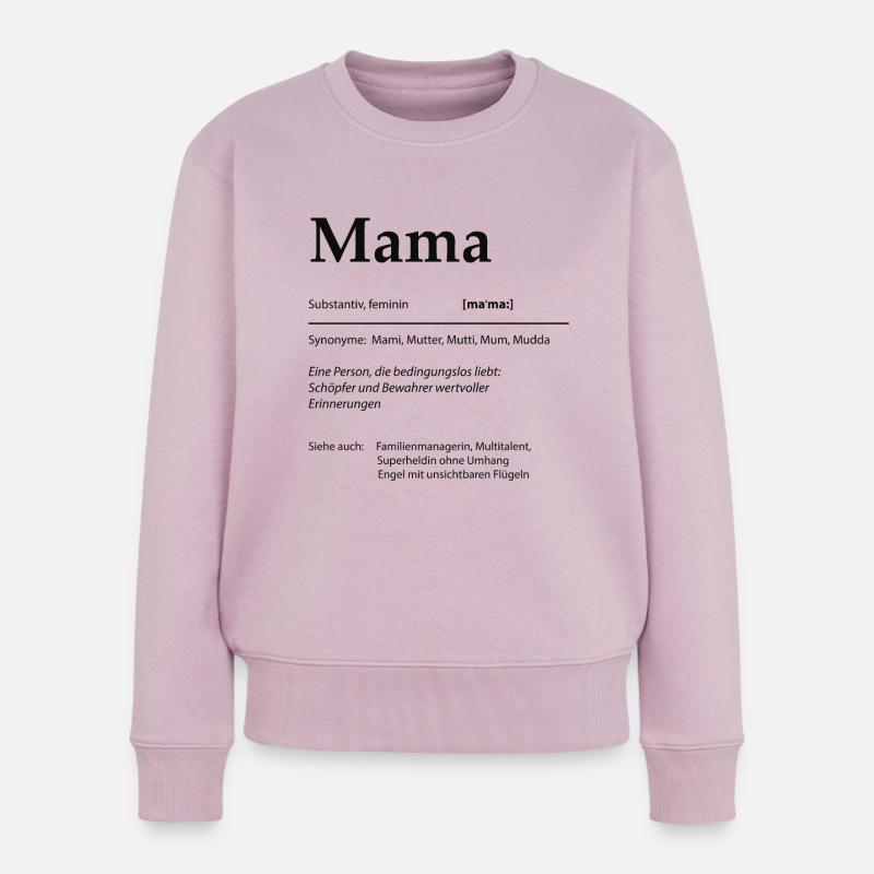 Mama Bedeutung - Frauen Premium Bio Pullover - Altrosa