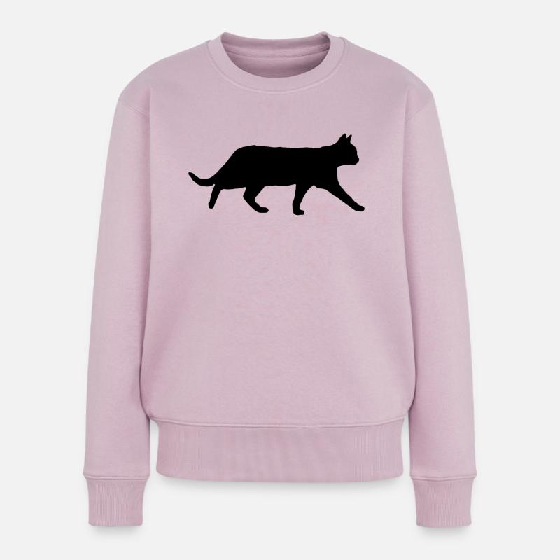 SCHWARZE KATZE - Frauen Premium Bio Pullover - Altrosa