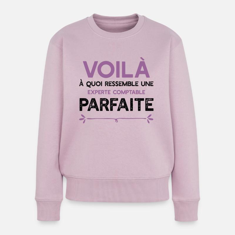 Une Experte comptable parfaite cadeau - Pull Premium bio Femme - rose poudré
