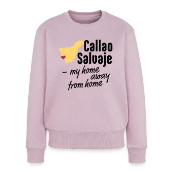 Callao Salvaje ma maison loin de chez moi - Pull Premium bio Femme - rose poudré - Devant - Julia (174cm)
