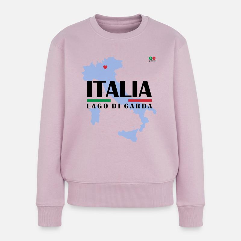 ITALIEN GARDASEE - Frauen Premium Bio Pullover - Altrosa