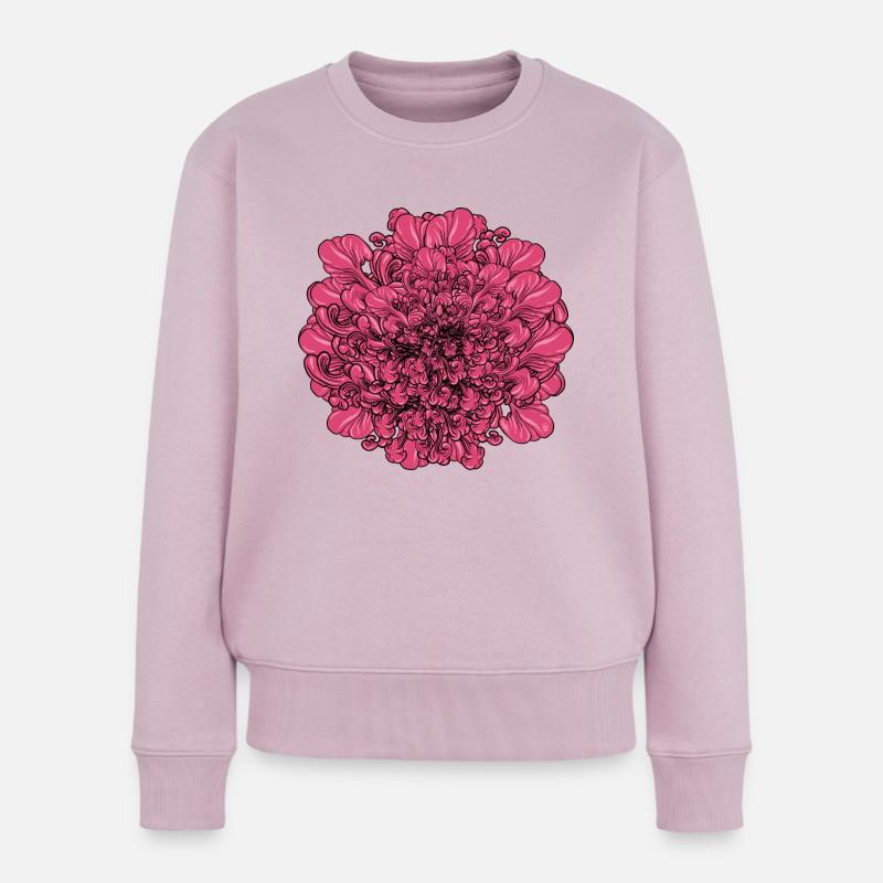 Rosa Blume - Frauen Premium Bio Pullover - Altrosa