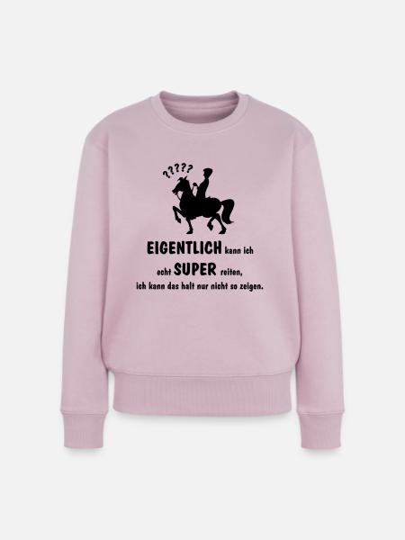 reiten - Frauen Premium Bio Pullover - Altrosa