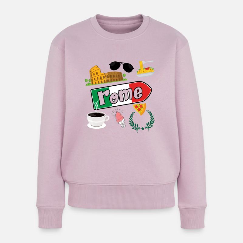 Ich liebe Rom - Frauen Premium Bio Pullover - Altrosa