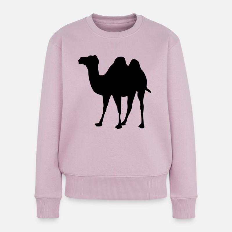 Le chameau du Maroc - Pull Premium bio Femme - rose poudré