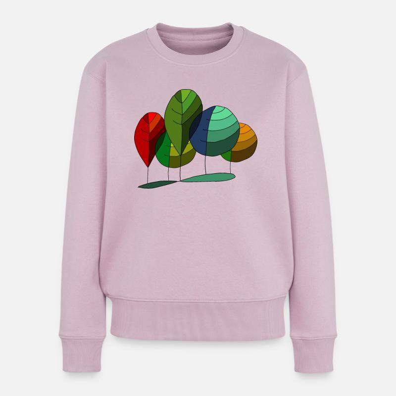 Bäume - Frauen Premium Bio Pullover - Altrosa