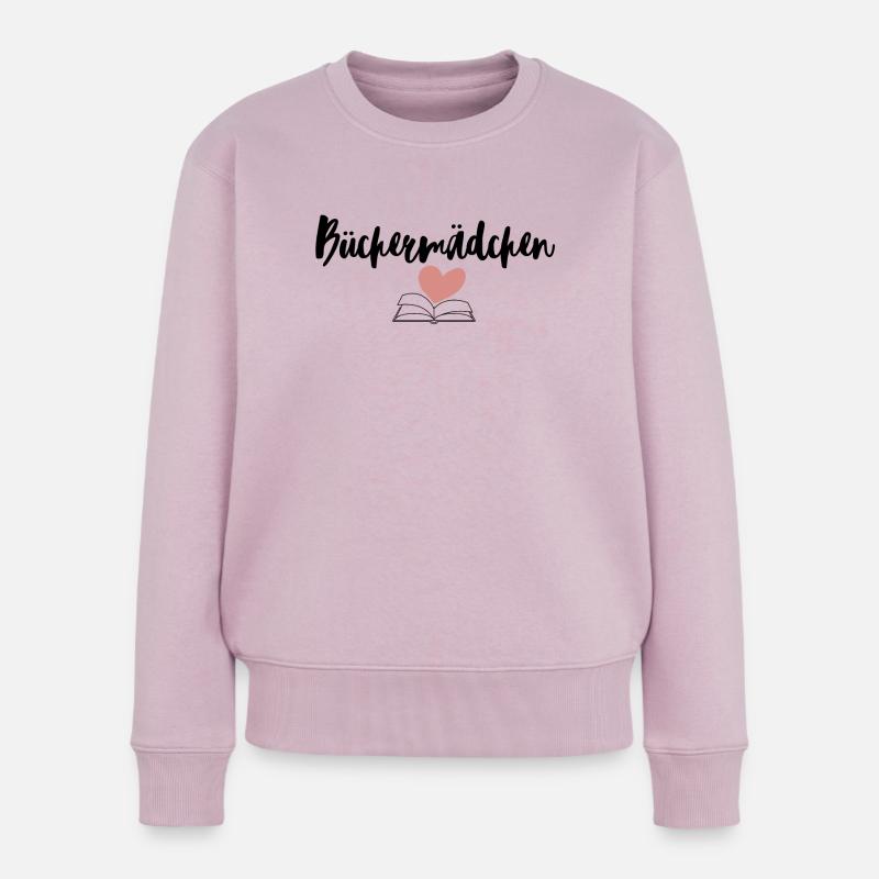 Büchermädchen - Frauen Premium Bio Pullover - Altrosa