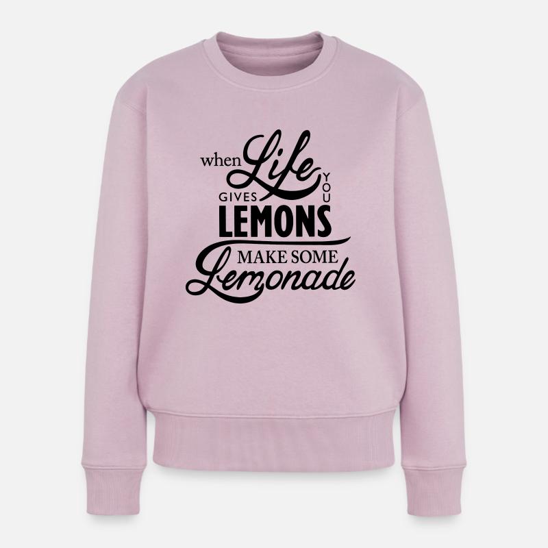 When life gives you lemons v2 - Frauen Premium Bio Pullover - Altrosa