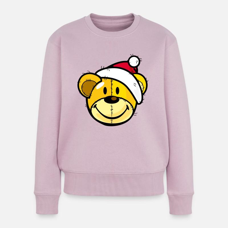 Smiley Christmas Teddy - Frauen Premium Bio Pullover - Altrosa