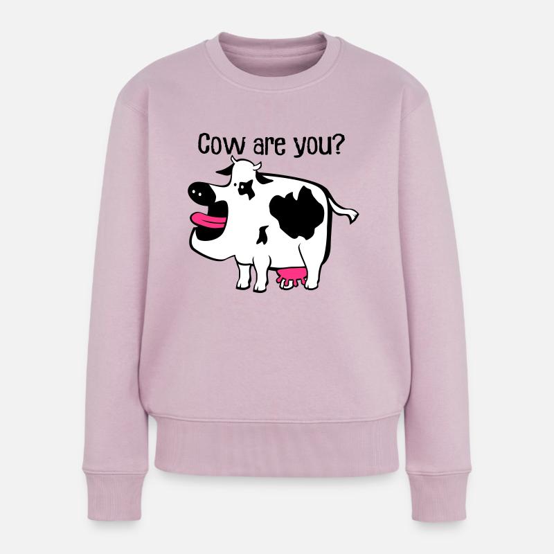 Cow êtes-vous? - Pull Premium bio Femme - rose poudré