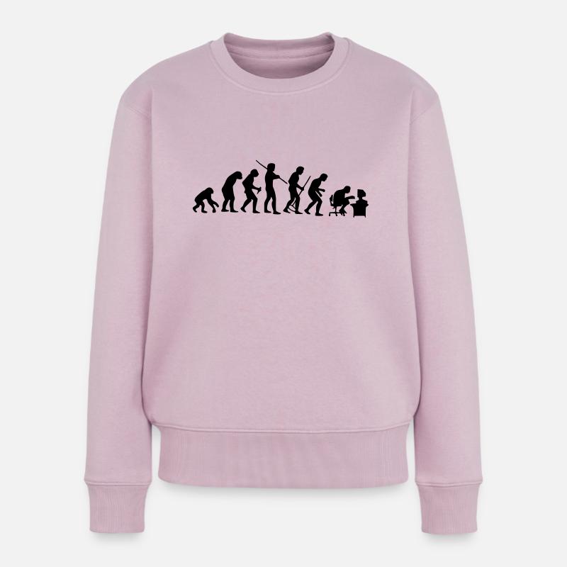 evolution - Frauen Premium Bio Pullover - Altrosa