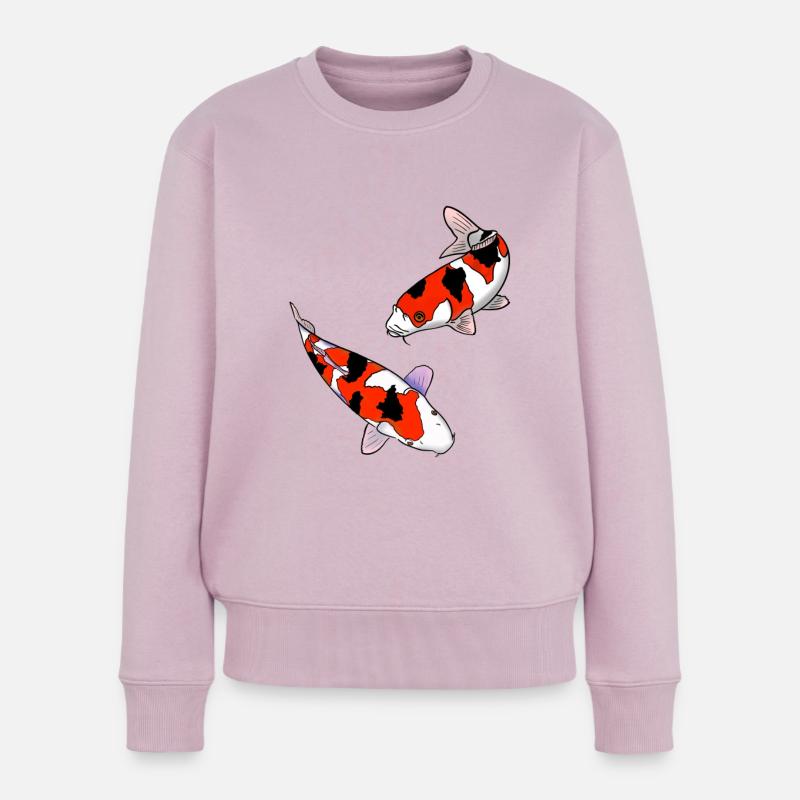 Carpes koi - Pull Premium bio Femme - rose poudré