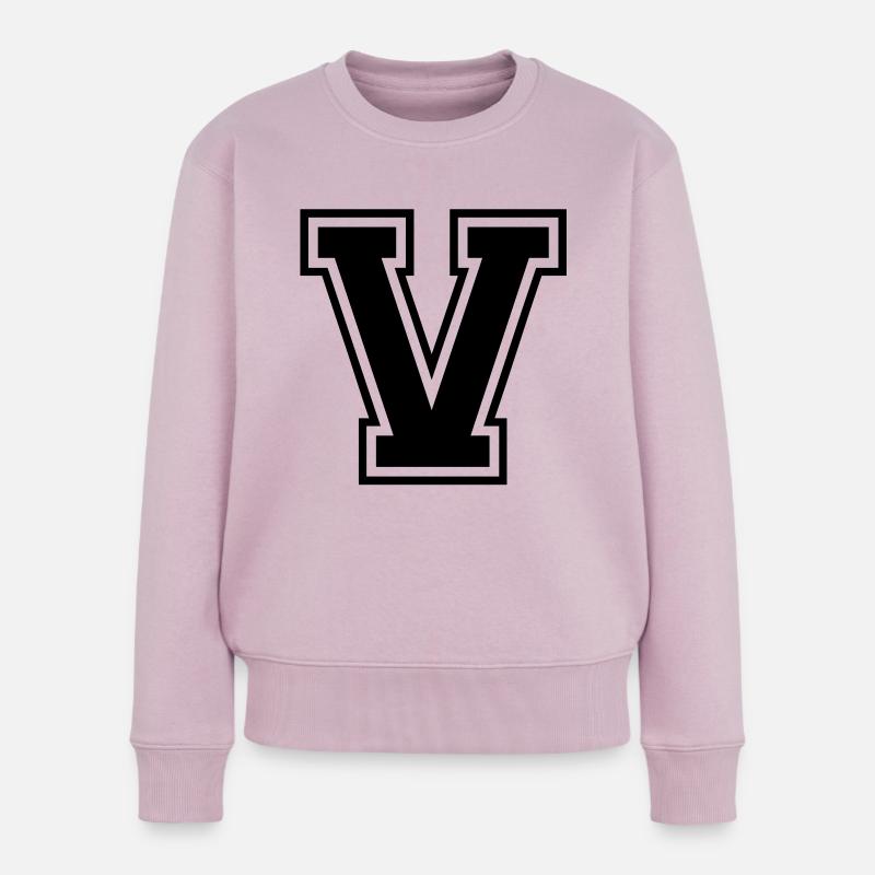 v - Frauen Premium Bio Pullover - Altrosa