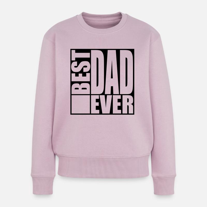 Cool Best Dad Ever Logo Design - Frauen Premium Bio Pullover - Altrosa
