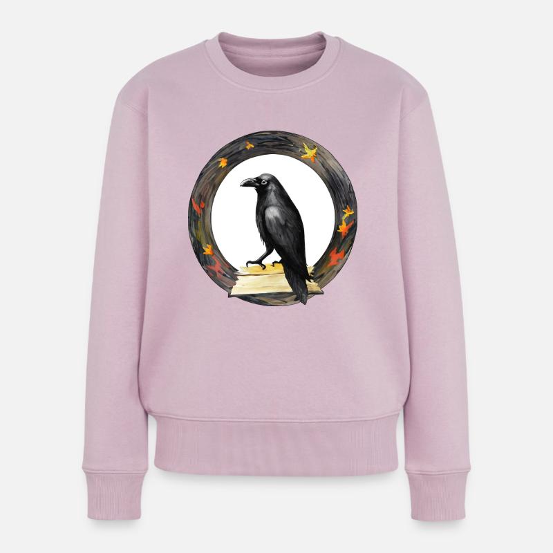 Le corbeau - Pull Premium bio Femme - rose poudré