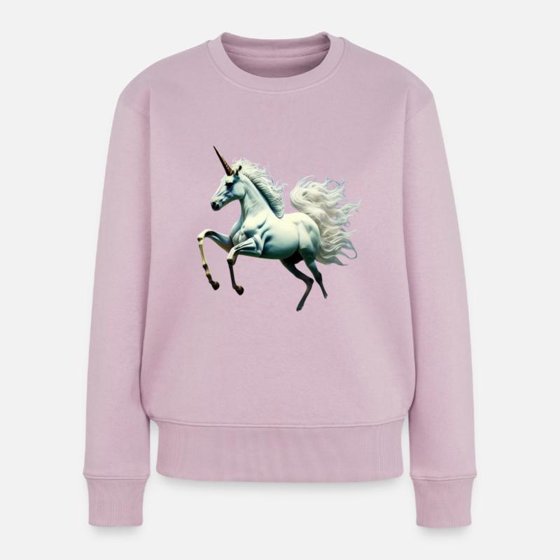 Einhorn - Frauen Premium Bio Pullover - Altrosa