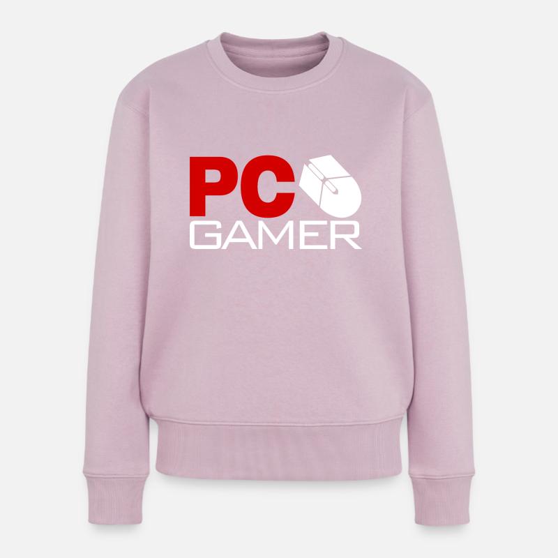PC Gamer Computer Gaming Geschenk Geschenkidee - Frauen Premium Bio Pullover - Altrosa
