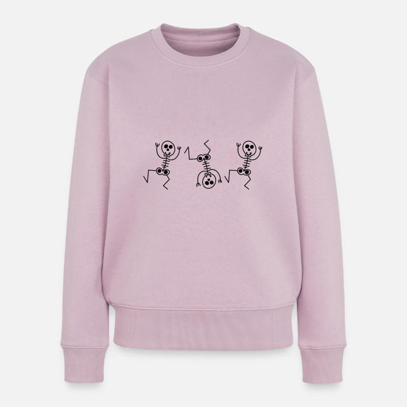 Skelette, die tanzen - Frauen Premium Bio Pullover - Altrosa