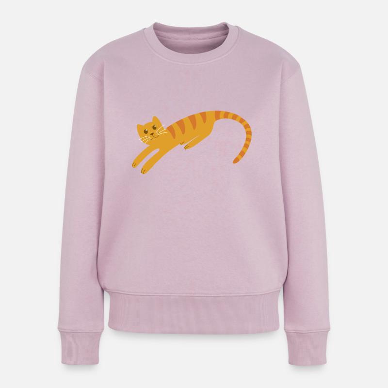 Abstrakte Katze N°1 - Frauen Premium Bio Pullover - Altrosa