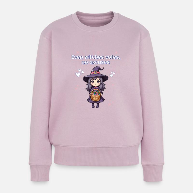 Même les votes des sorcières, pas d’excuses - Pull Premium bio Femme - rose poudré
