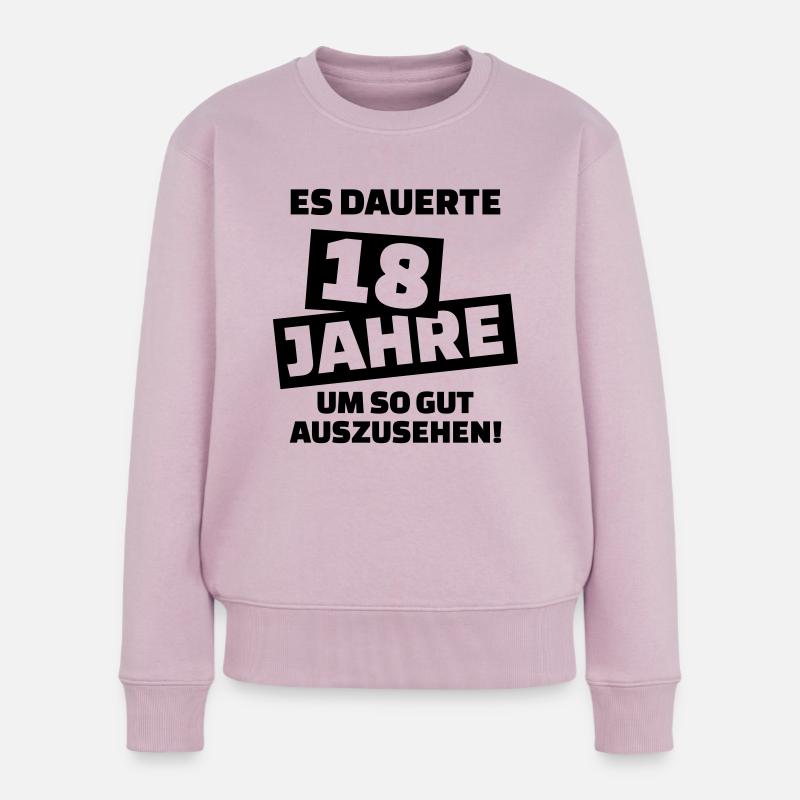18 Geburtstag - Frauen Premium Bio Pullover - Altrosa