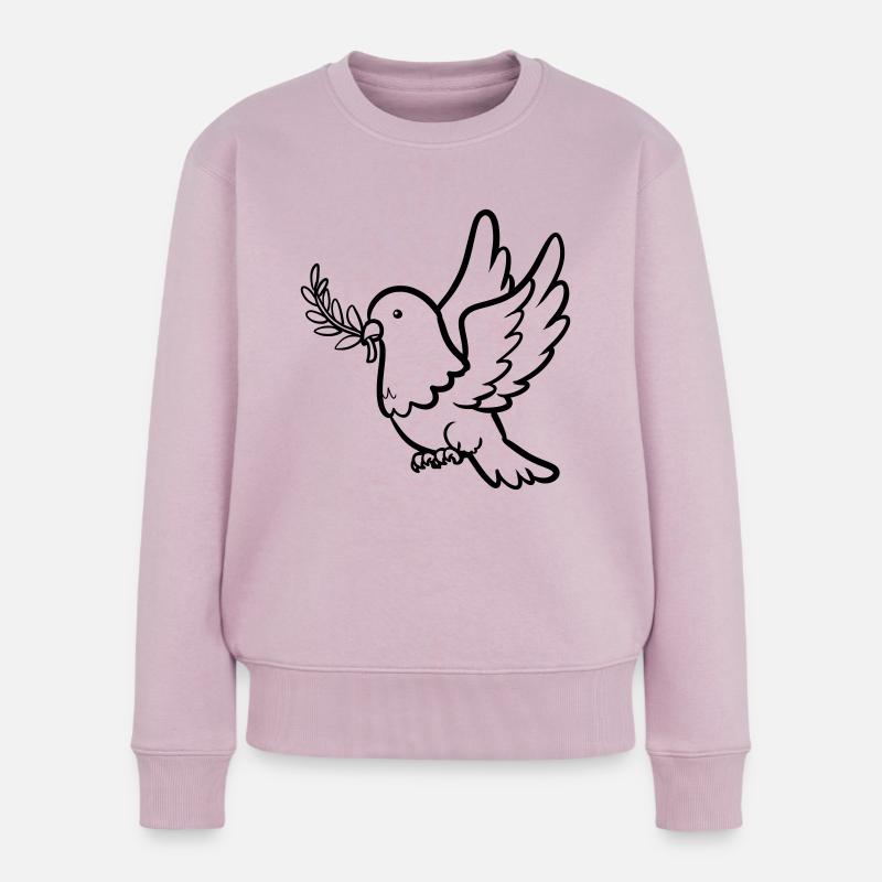 Friedenstaube - Frauen Premium Bio Pullover - Altrosa