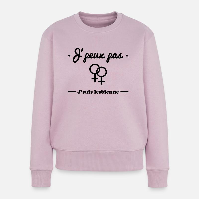 J'peux pas j'suis lesbienne - Pull Premium bio Femme - rose poudré