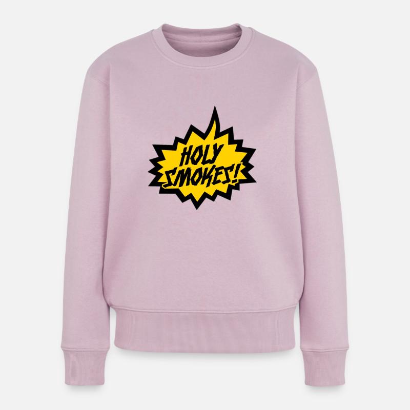 "Heiliger Rauch!" - Frauen Premium Bio Pullover - Altrosa