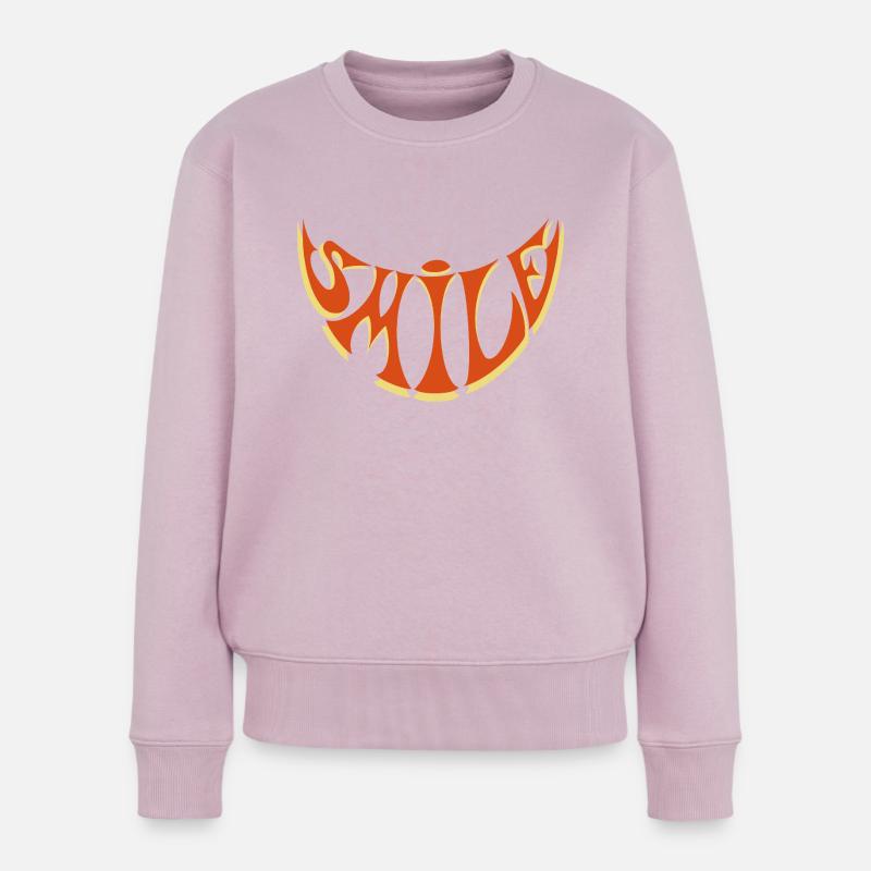 Einfach lächeln - Frauen Premium Bio Pullover - Altrosa