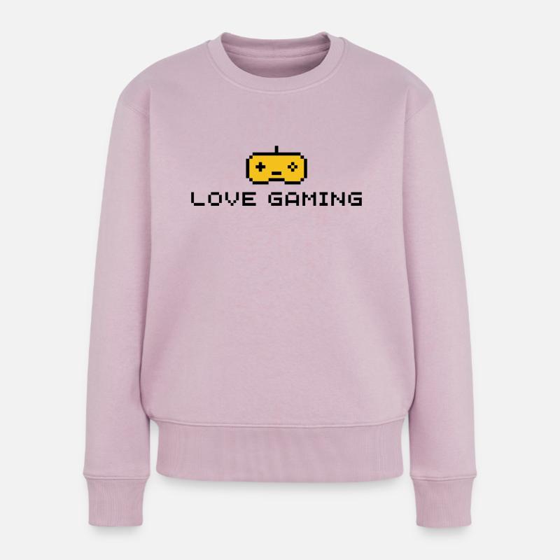 LIEBE GAMING - Frauen Premium Bio Pullover - Altrosa