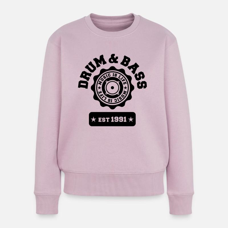 Drum and Bass - Frauen Premium Bio Pullover - Altrosa