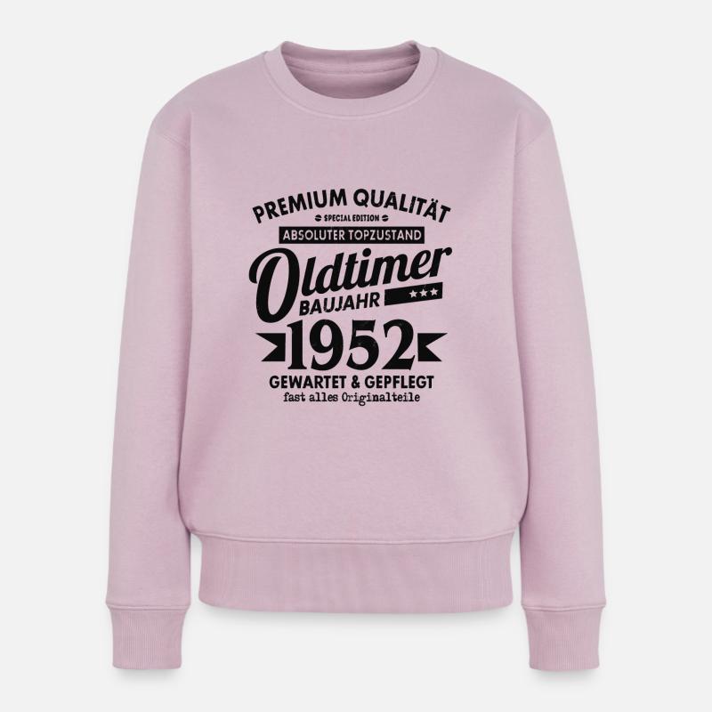 OLDTIMER 1952 LUSTIG 71 JAHRE GEBURTSTAG GESCHENK - Frauen Premium Bio Pullover - Altrosa