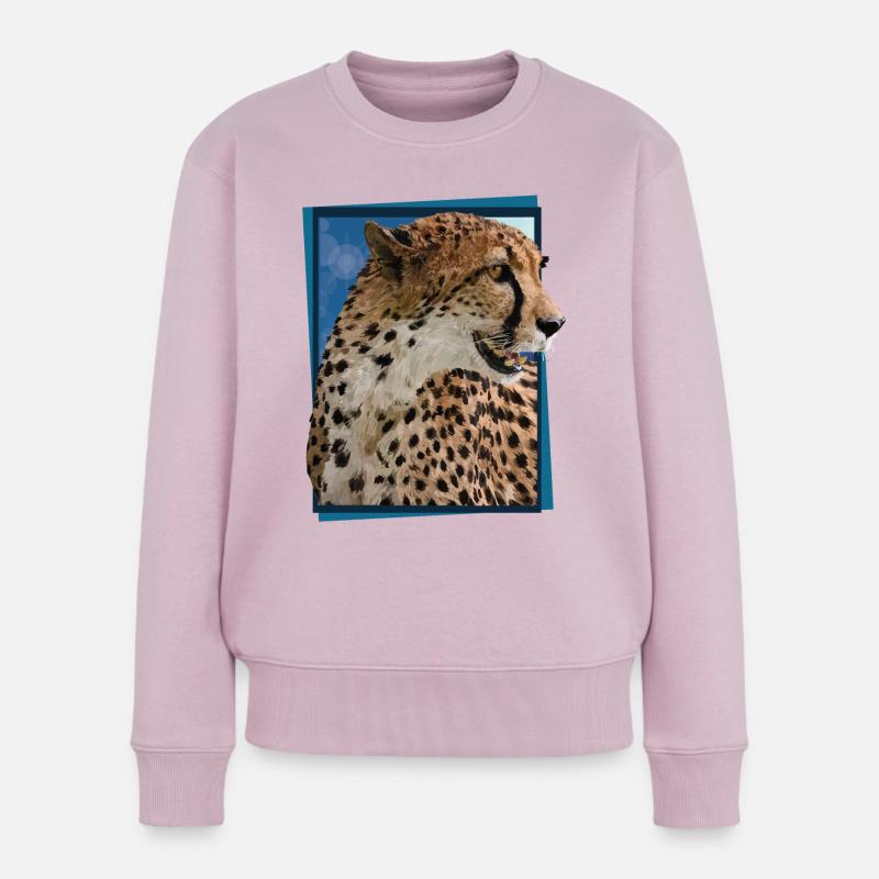 Guépard - Pull Premium bio Femme - rose poudré