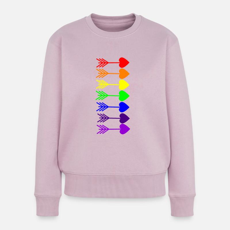 Regenbogen, Regenbogen, Regenbogen, Regenbogen, Regenbogen - Frauen Premium Bio Pullover - Altrosa